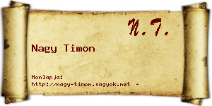 Nagy Timon névjegykártya