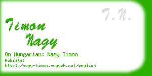 timon nagy business card